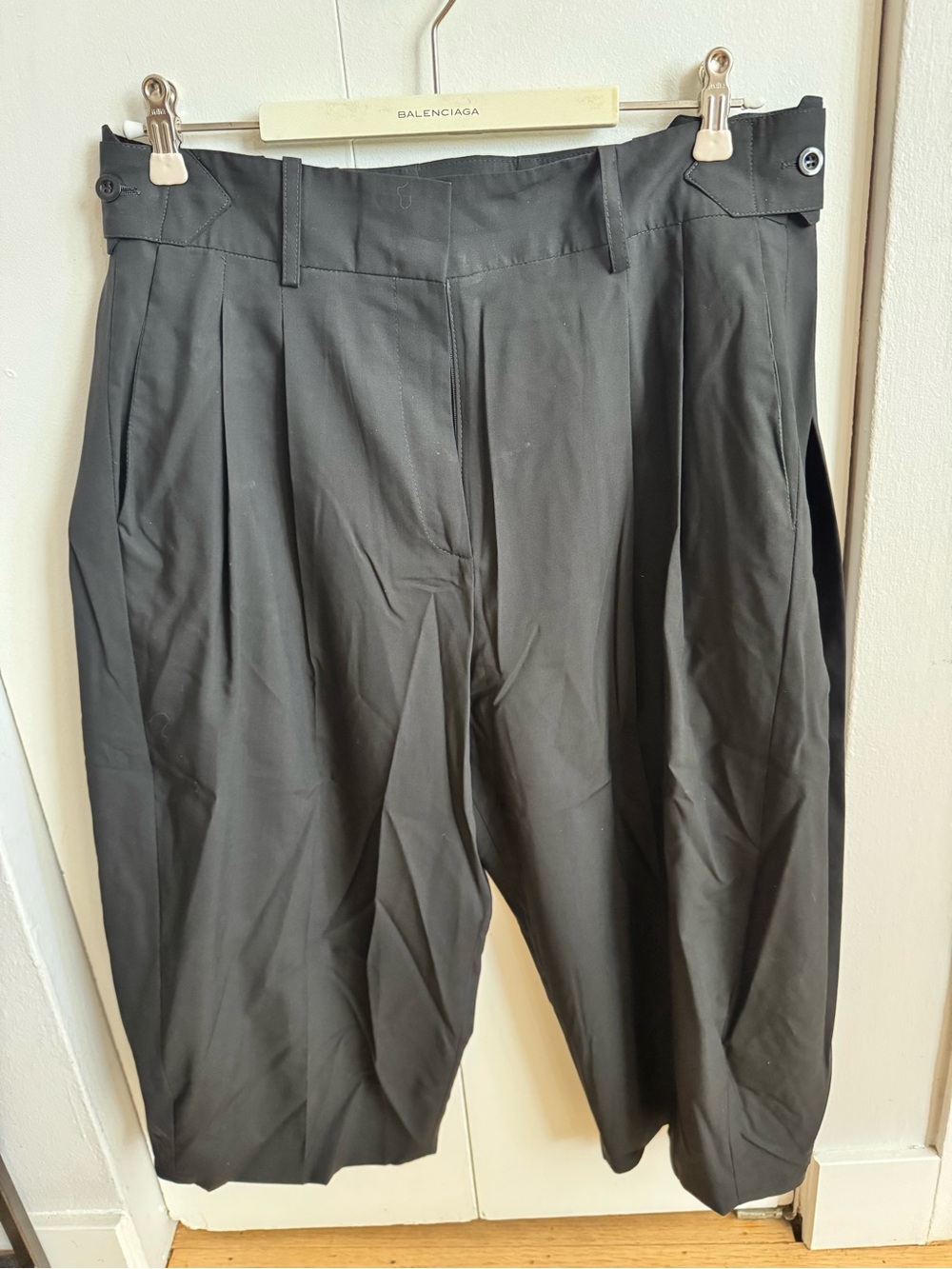 Archival BALENCIAGA 2004 Nicolas Ghesquiere Cropped Wool Balloon Trousers IT 42